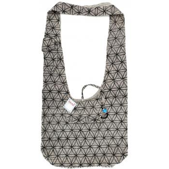 NSB 305 Cotton Flower Of Life Print Hobo Bags