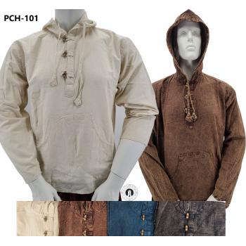 PCH-101 Plain Cotton Washed Hoodie