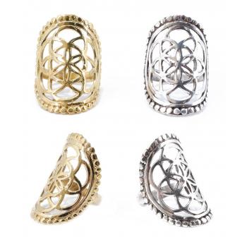 R058 Brass Seeds Of Life Rings