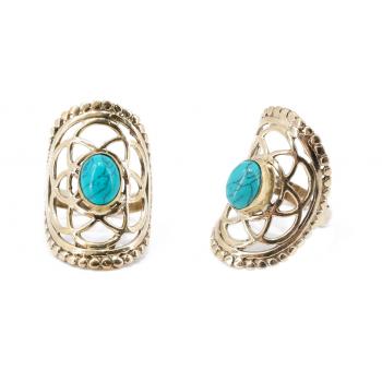 R058A Brass Seeds Of Life Rings
