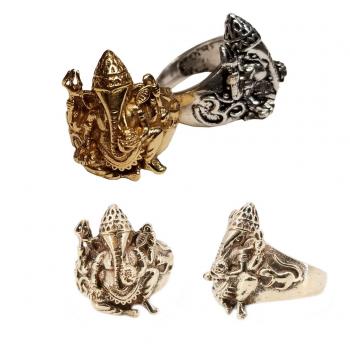 R073 Brass Ganesh Rings