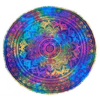 Round-5 Tiedye Mandala Round Tapestry